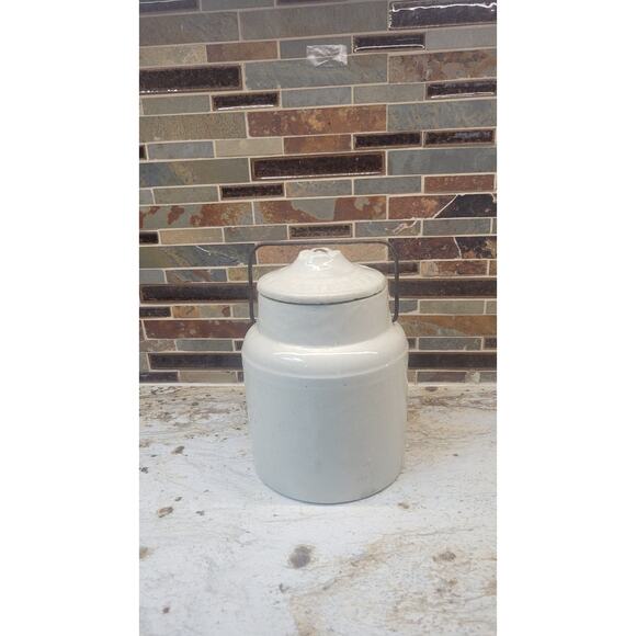 Antique Weir Crock Canning Jar No 4 - Picture 1 of 6